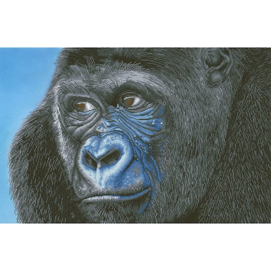 Diamond Dotz&#xAE; Advanced Kibali Western Lowland Gorilla Diamond Painting Kit